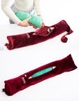 Glamour Burgundy Bolstie Body Travel Pillow | T - Log size - BOLSTIE TRAVEL PILLOW