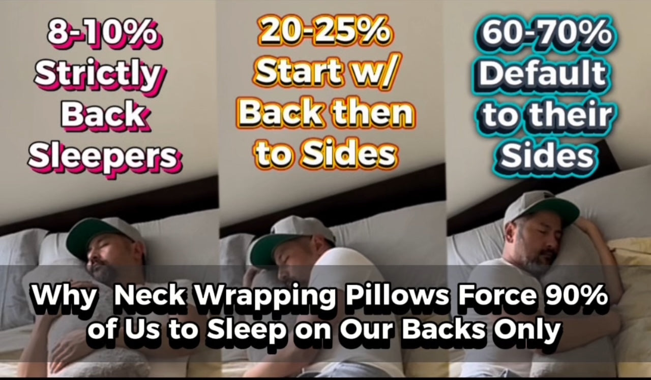 The Problem with Neck Wrapping Pillows: They Force 90% of Us to Sleep on Our Backs Only