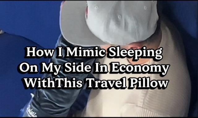 How I Mimic Sleeping On My Side In Economy With This Travel Pillow