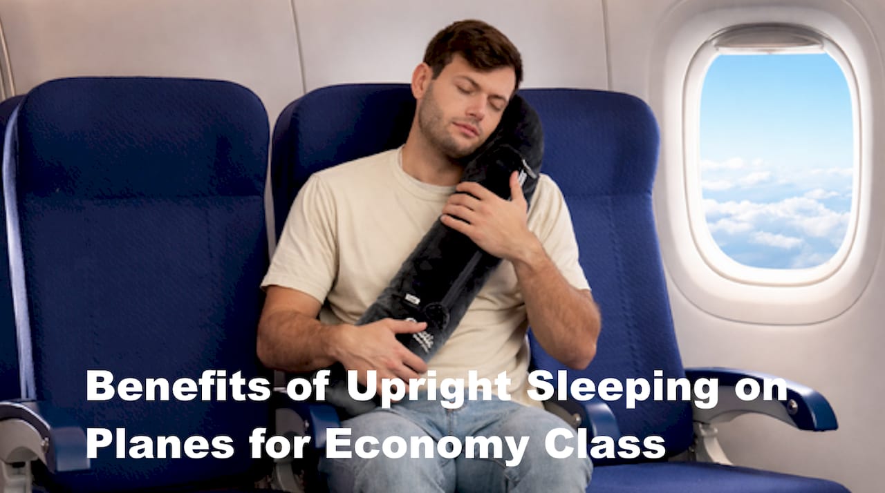 Benefits of upright sleeping on planes for economy class - BOLSTIE TRAVEL PILLOW