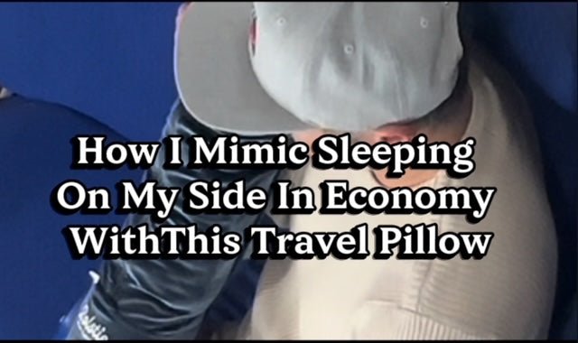 How I Mimic Sleeping On My Side In Economy With This Travel Pillow - BOLSTIE TRAVEL PILLOW