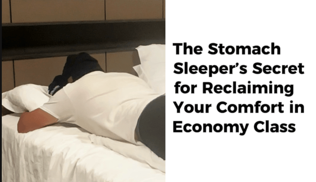 The Stomach Sleeper's Secret for Reclaiming Your Comfort in Economy Class - BOLSTIE TRAVEL PILLOW