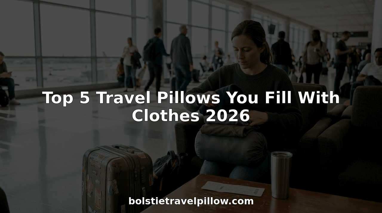 Top 5 Travel Pillows You Fill With Clothes 2026 - BOLSTIE TRAVEL PILLOW