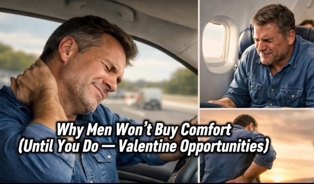 Why Men Won’t Buy Comfort (Until You Do — Valentine Opportunities) - BOLSTIE TRAVEL PILLOW