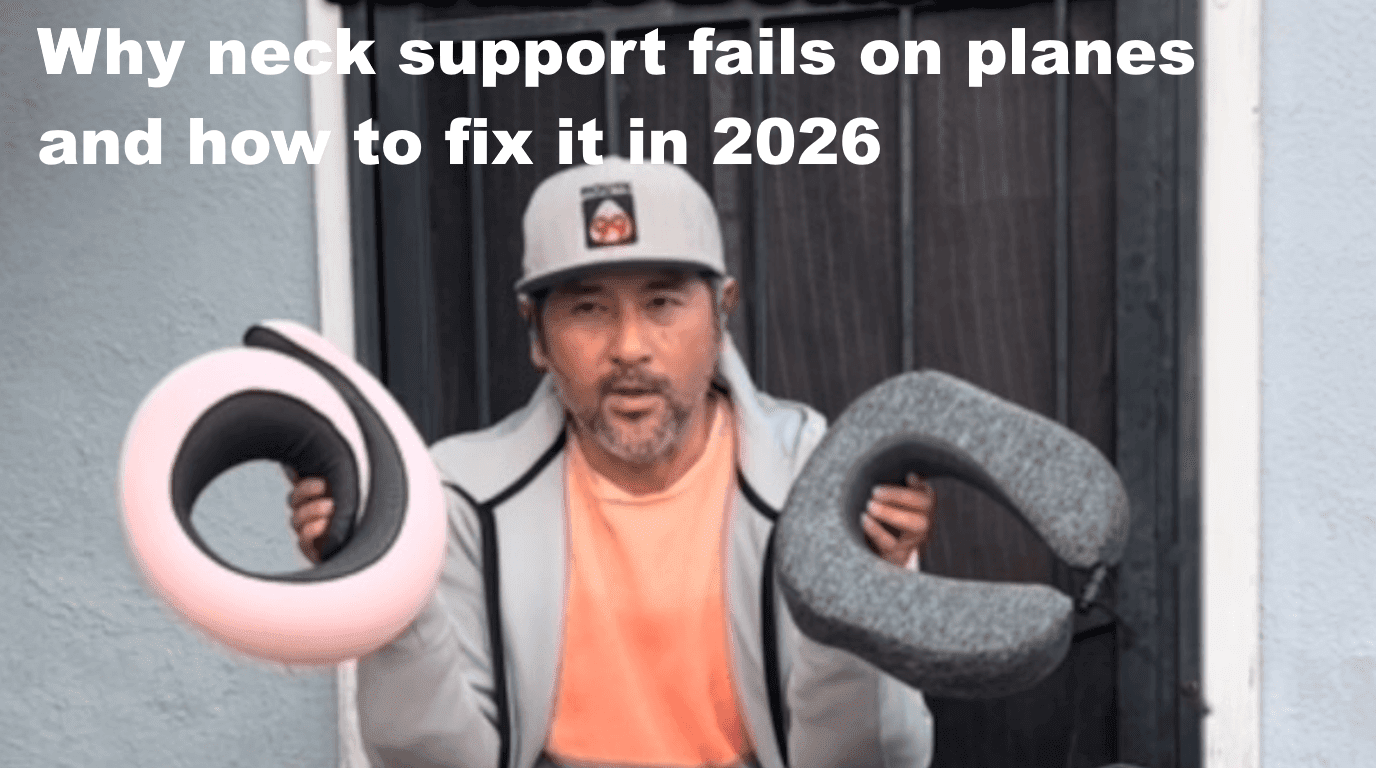Why neck support fails on planes and how to fix it in 2026 - BOLSTIE TRAVEL PILLOW