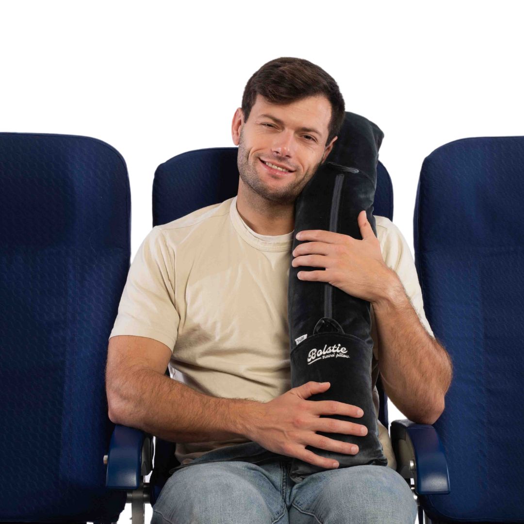 Travel pillow for neck pain keeping head lifted at natural diagonal rest angle