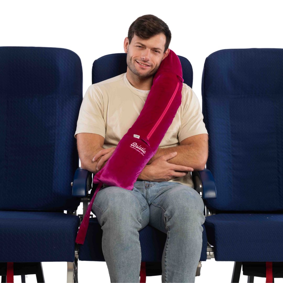 Fuchsia Rose Bolstie Body Travel Pillow | T - Log size - BOLSTIE TRAVEL PILLOW