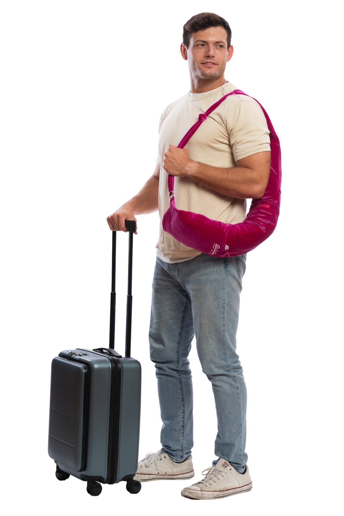 Fuchsia Rose Bolstie Body Travel Pillow | T - Log size - BOLSTIE TRAVEL PILLOW