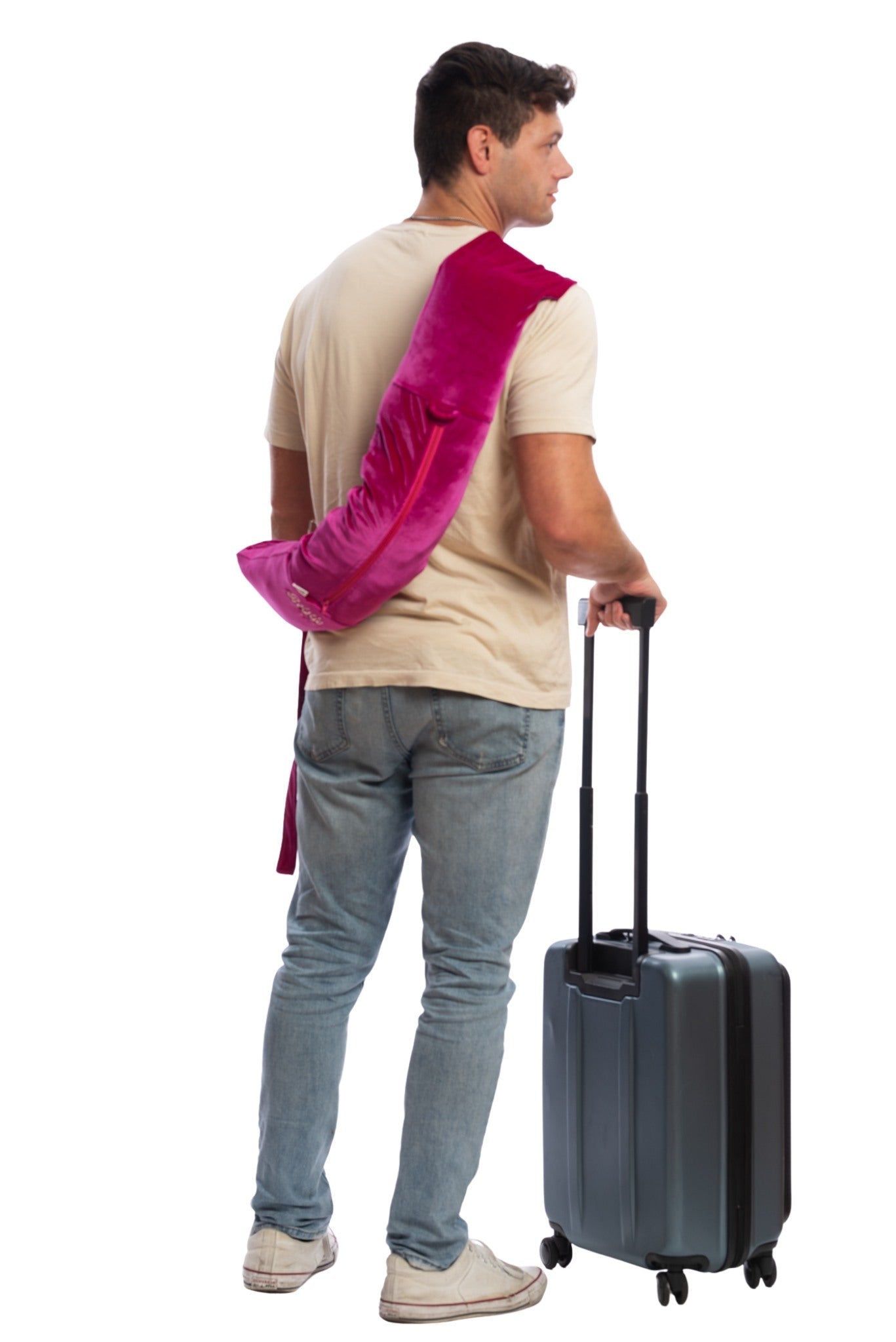 Fuchsia Rose Bolstie Body Travel Pillow | T - Log size - BOLSTIE TRAVEL PILLOW