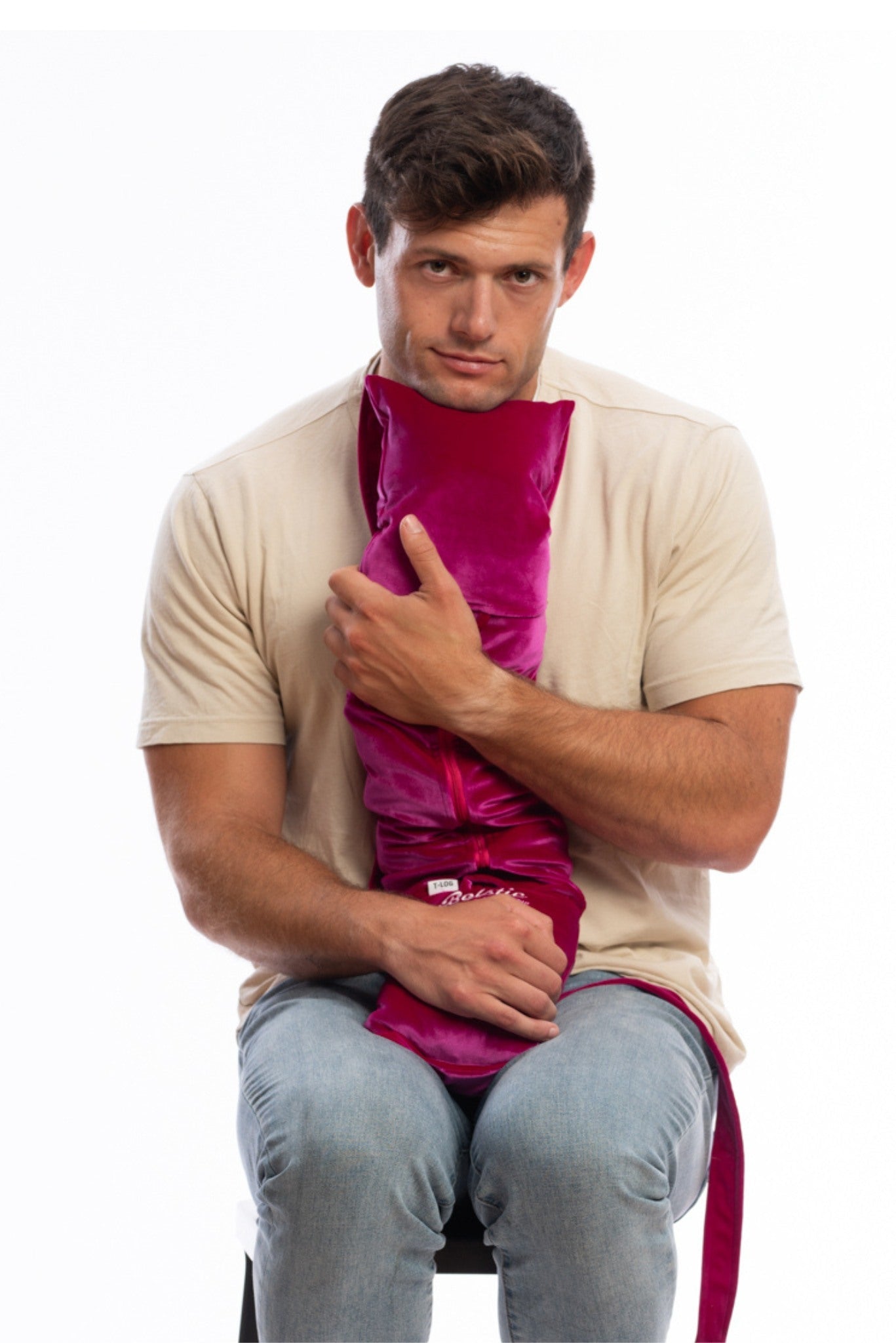 Fuchsia Rose Bolstie Body Travel Pillow | T - Log size - BOLSTIE TRAVEL PILLOW