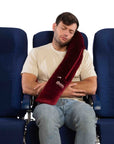 Glamour Burgundy Bolstie Body Travel Pillow | T - Log size - BOLSTIE TRAVEL PILLOW