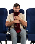 Glamour Burgundy Bolstie Body Travel Pillow | T - Log size - BOLSTIE TRAVEL PILLOW