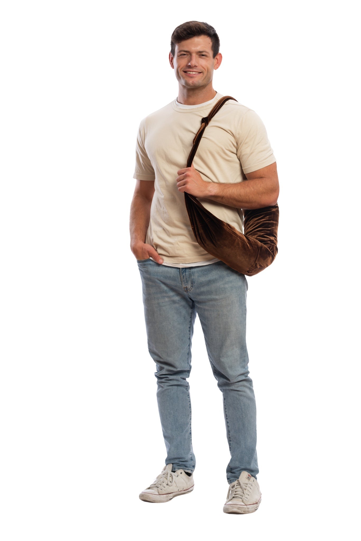 Nespresso Brown Bolstie Body Travel Pillow | T - Log size - BOLSTIE TRAVEL PILLOW