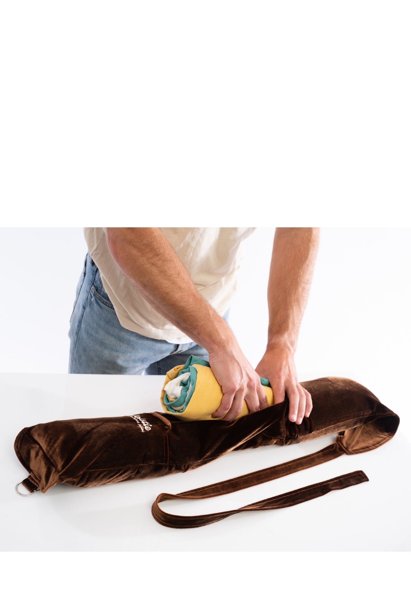 Nespresso Brown Bolstie Body Travel Pillow | T - Log size - BOLSTIE TRAVEL PILLOW