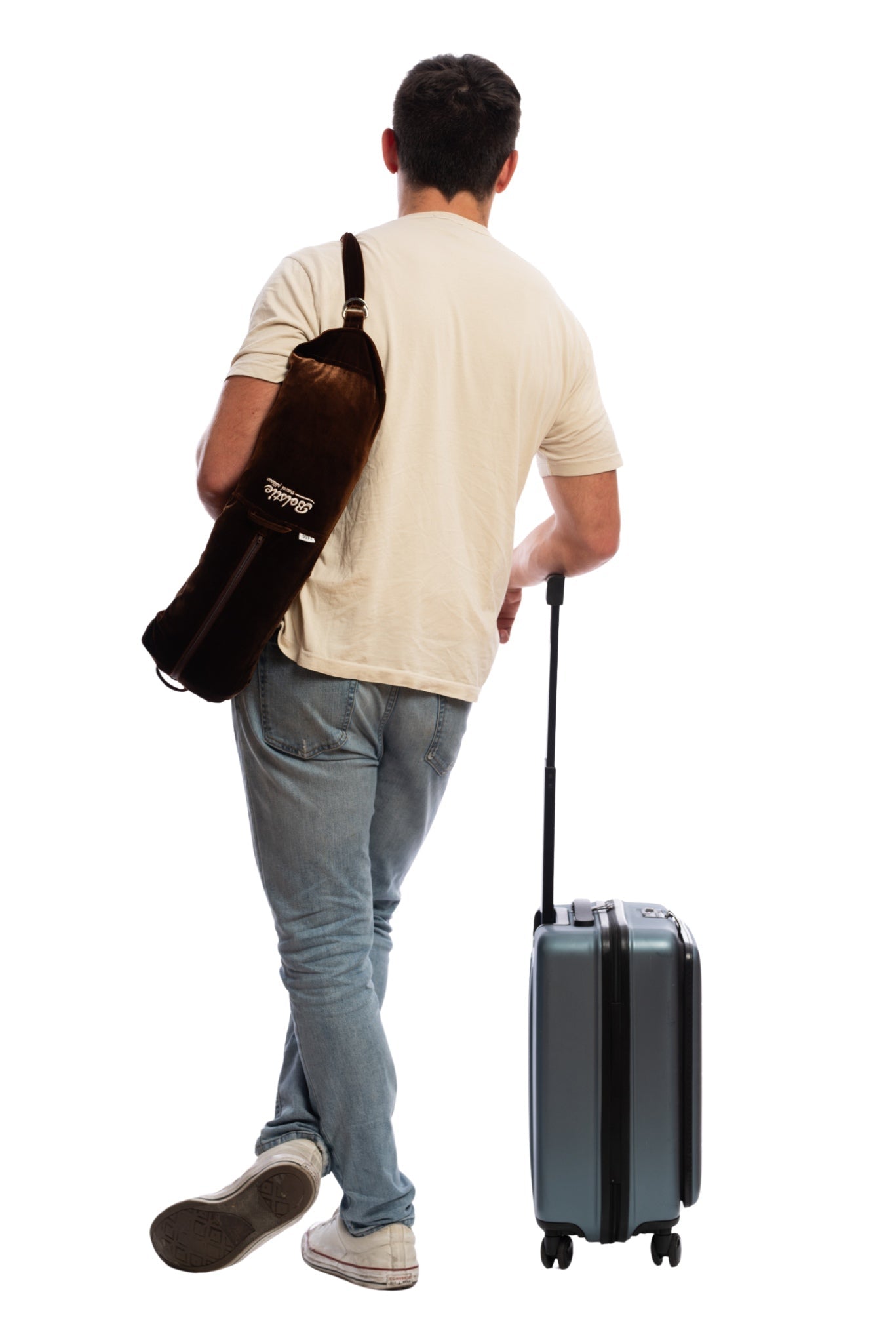 Nespresso Brown Bolstie Body Travel Pillow | T - Log size - BOLSTIE TRAVEL PILLOW